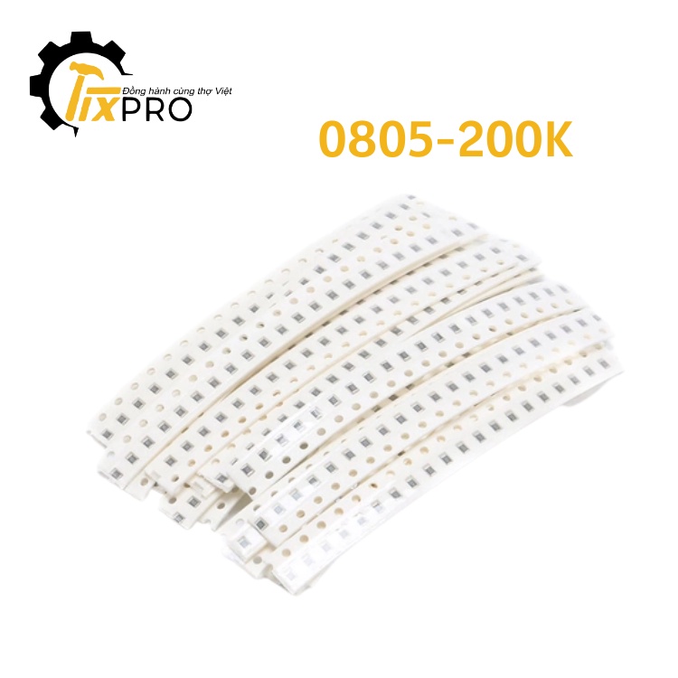 Điện trở dán 0805-200K 1% 2.0x1.2mm (Túi 100c)