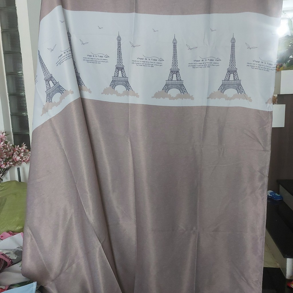 Rèm treo cửa hình tháp paris cao 2m nhiều kích thước (vải dày đẹp)