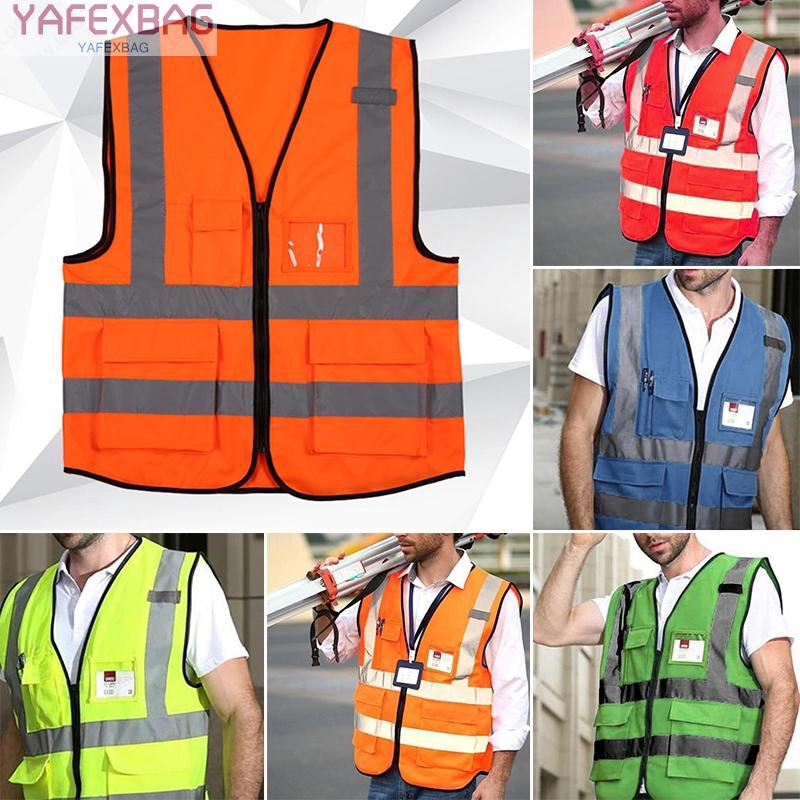 Safety Vest Reflective Jacket Security Waistcoat Warp Worker Driver Bikers Vest