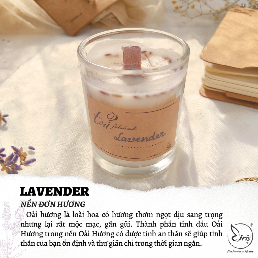 Nến Thơm Lavender , Tỏa Handmade Candle, Nến Thơm Thư Giãn