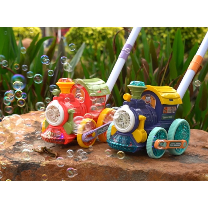 Đồ Chơi Xe Đẩy Thổi Bong Bóng Hình Vịt Có Nhạc Và Đèn Cho Bé