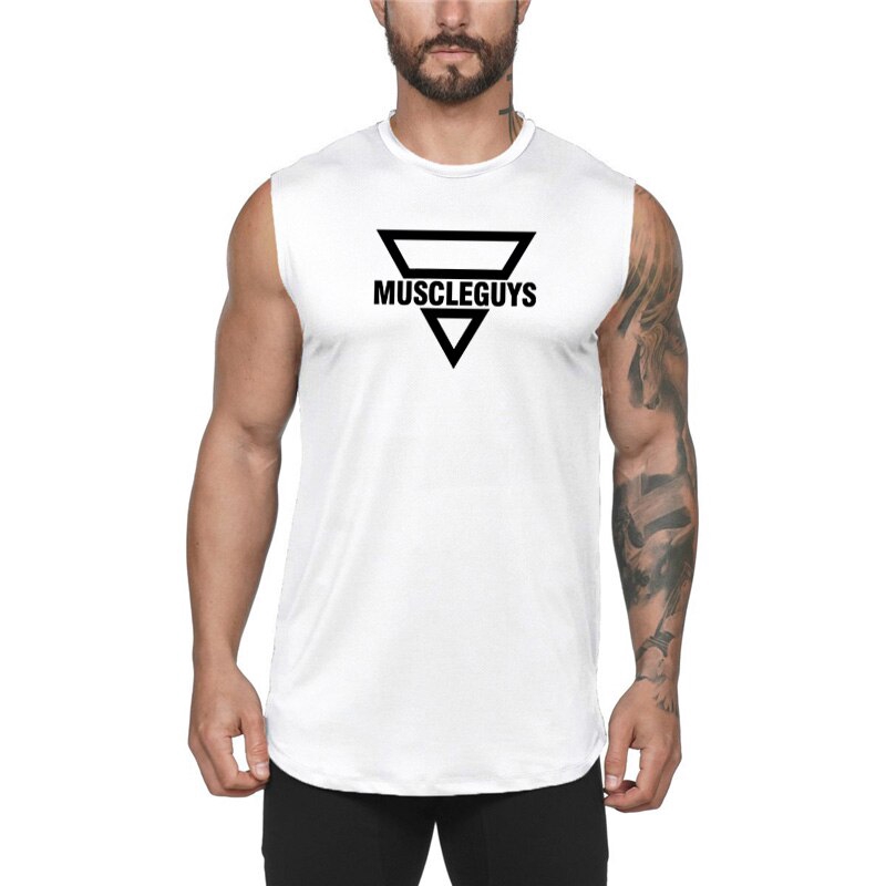 Brand Fashion Workout Cotton Mens Tank Top Musculation Gym Clothing Bodybuilding Fitness Singlets Sleeveless Vest Fitness Men