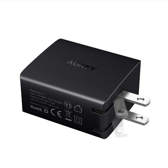 CỦ SẠC NHANH 1 CỔNG QC 3.0 AUKEY PA-T17 (TẶNG CÁP TYPE-C)