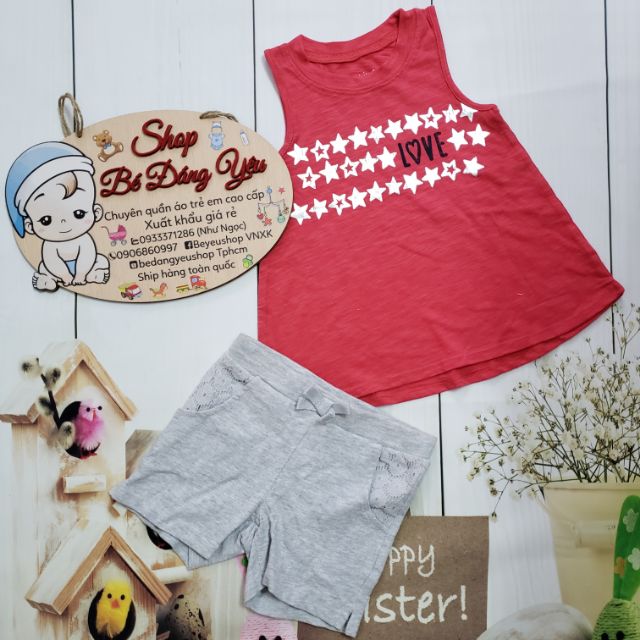 COMBO ÁO BA LỖ QUẦN SHORT VNXK XỊN SIZE 2T