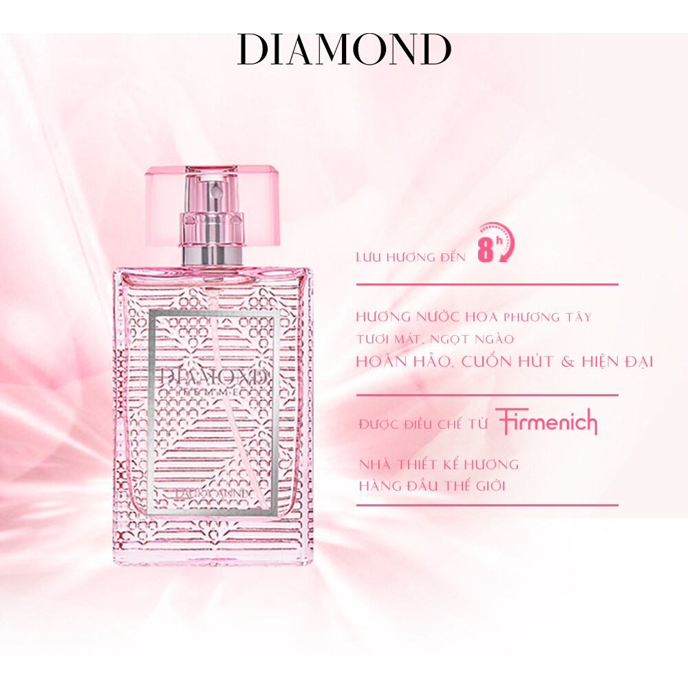 Nước Hoa Laura Anne Diamond Femme 45ml - Pink
