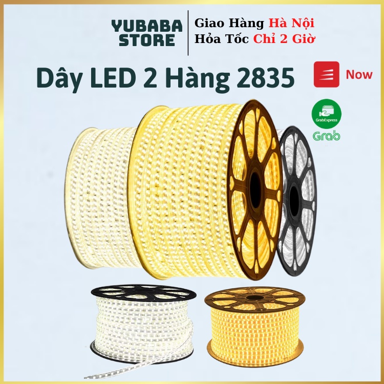 Đèn LED Quấn Cây 2 Hàng 2835 Điện 220V Trang Trí nhà cửa, sân vườn, ánh sáng nền, độ sáng cực cao -. Bán Lẻ Từng Mét