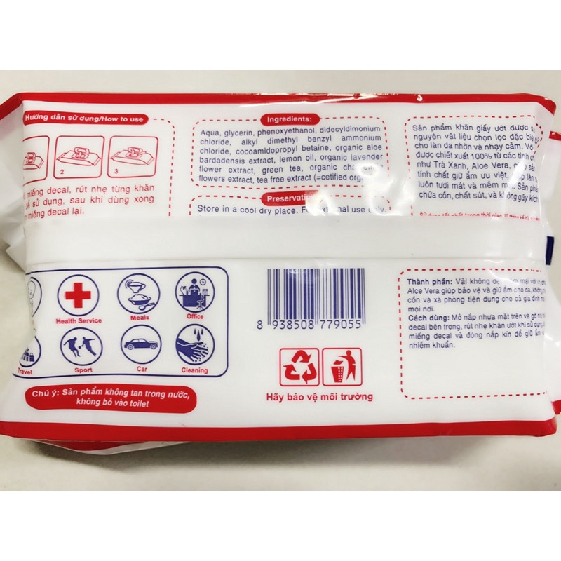 Khăn giấy ướt chính hãng Baby mini không mùi 100 tờ tiện lợi cho mẹ và bé giá siêu rẻ, sử dụng an toàn đã kiểm định N36