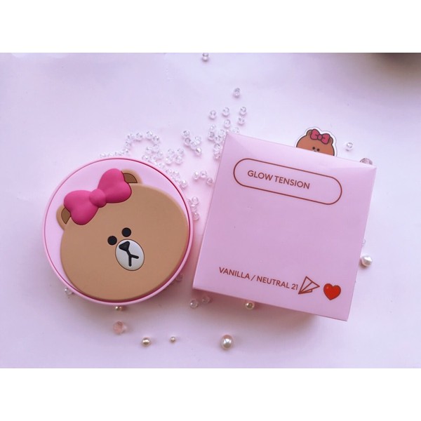 Phấn Nước Missha Glow Tension Line Friends Edition SPF50+/PA+++ 15g