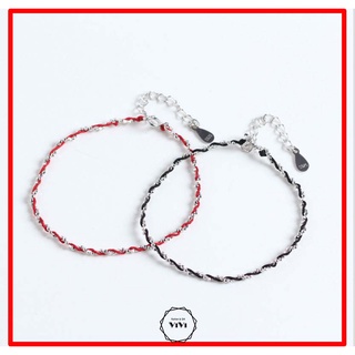 Vòng tay bạc nữ dây đôi Braclew – Lắc tay bạc ViVi_Gift
