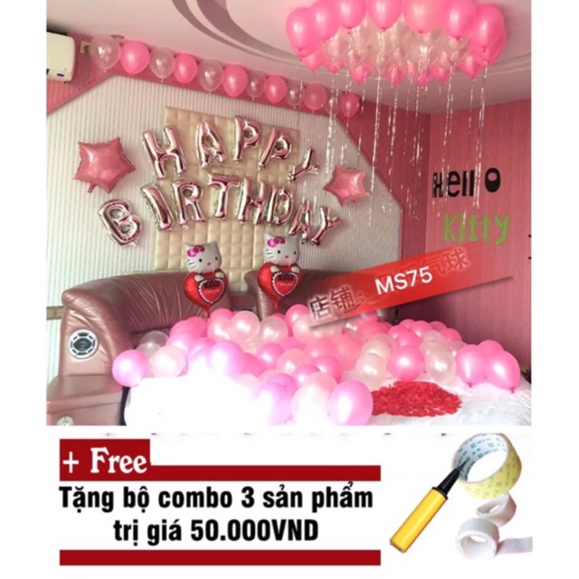 SET BÓNG SINH NHẬT TÌNH YÊU SIÊU LÃNG MẠN (MS75)