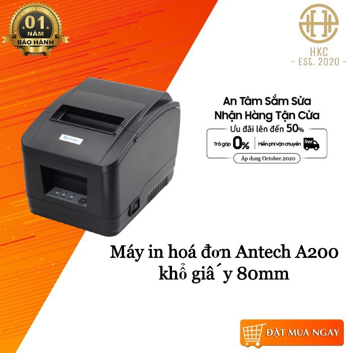 Máy in hoá đơn Antech A200 khổ giấy 80mm