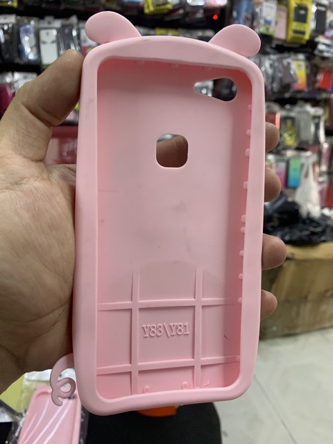Ốp lưng Vivo Y55, Y81/Y83  dẻo hình heo 3D kute