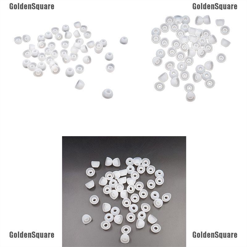 Set 50 Nút Tai Nghe Nhét Tai Thay Thế Bằng Silicon Mềm Trong Suốt 11MM