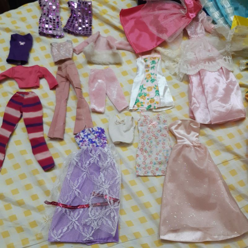 Thanh lý váy đầm đồ chơi barbie tông hồng tím trắng