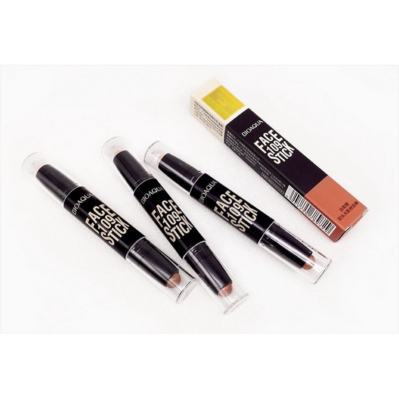 Thỏi phấn bắt sáng BIOAQUA hai đầu 3D ánh đồng kiêm che khuyết điểm và kem nền | BigBuy360 - bigbuy360.vn