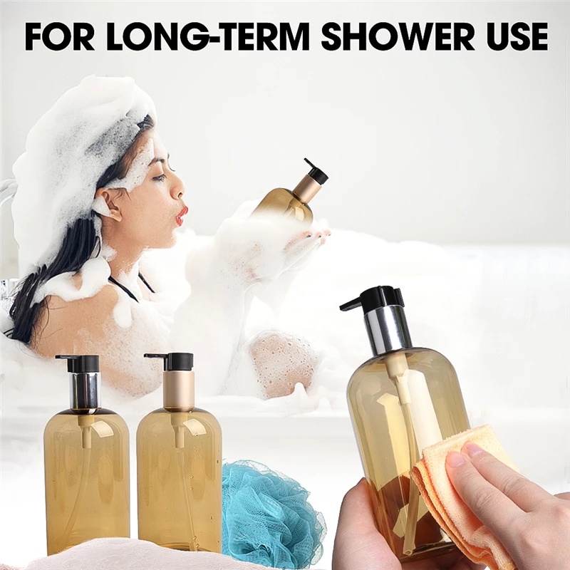 Bình Rỗng Đựng Dầu Gội/Sữa Tắm 300/500ml Kèm Giá Đỡ Tiện Dụng