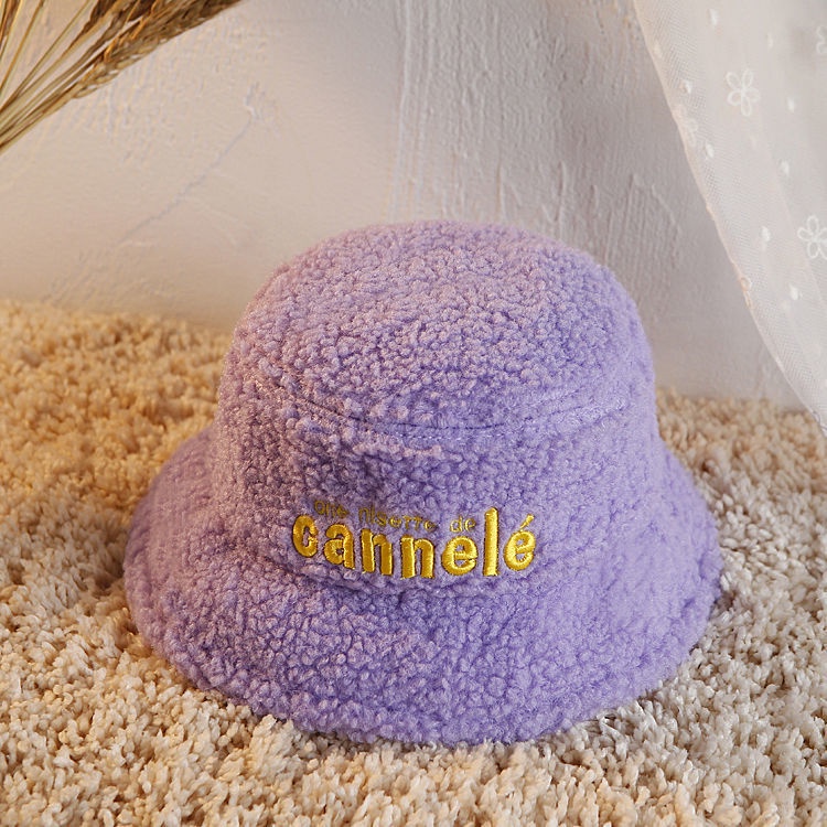 Mũ tròn vành vải nhung thời trang thu đông 2021 mới cho bé