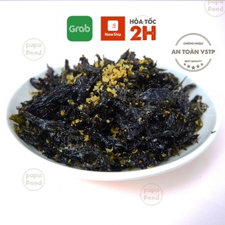 Rong Biển Cháy Tỏi Chuẩn Vị, Rong Biển Bơ Tỏi Ăn Liền Hộp 150gr.Ăn Vặt Papa Food