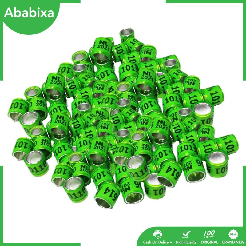 Set 100 Vòng Số Năm 2021 Bằng Nhôm Nhiều Màu Sắc Dùng Đeo Chân Chim Bồ Câu