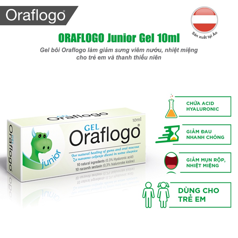 Gel Bôi Lở Loét Miệng Oraflogo® Junior 10ml