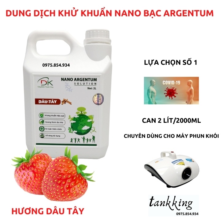 Dung dịch Nano bạc khử khuẩn khử mùi ô tô phòng ở chuyên dụng cho máy xông phun khói chính hãng ARGENTUM