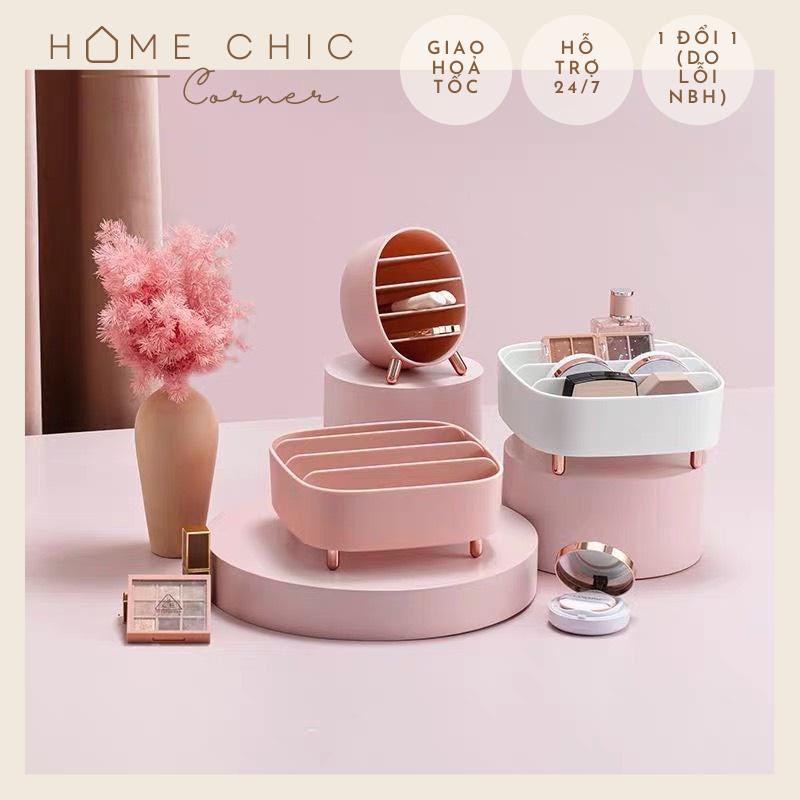 Hộp đựng mỹ phẩm để bàn, khay đựng mỹ phẩm, hộp phụ kiện Princess | HOME CHIC CORNER