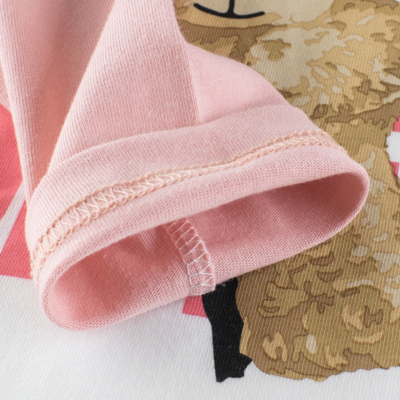 Áo Thun Dài Tay In Hình Gấu Cho Bé Gái