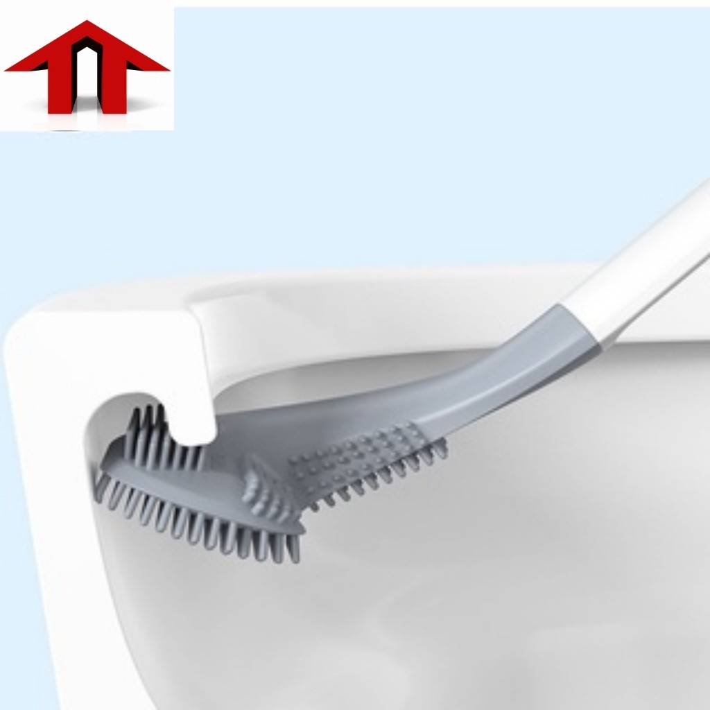 [ Combo 3 ] Chổi cọ Toilet Silicon thông minh 2021 siêu rẻ tặng quà treo tường, đầu thuôn nhỏ dễ dàng cọ sạch, chống xư