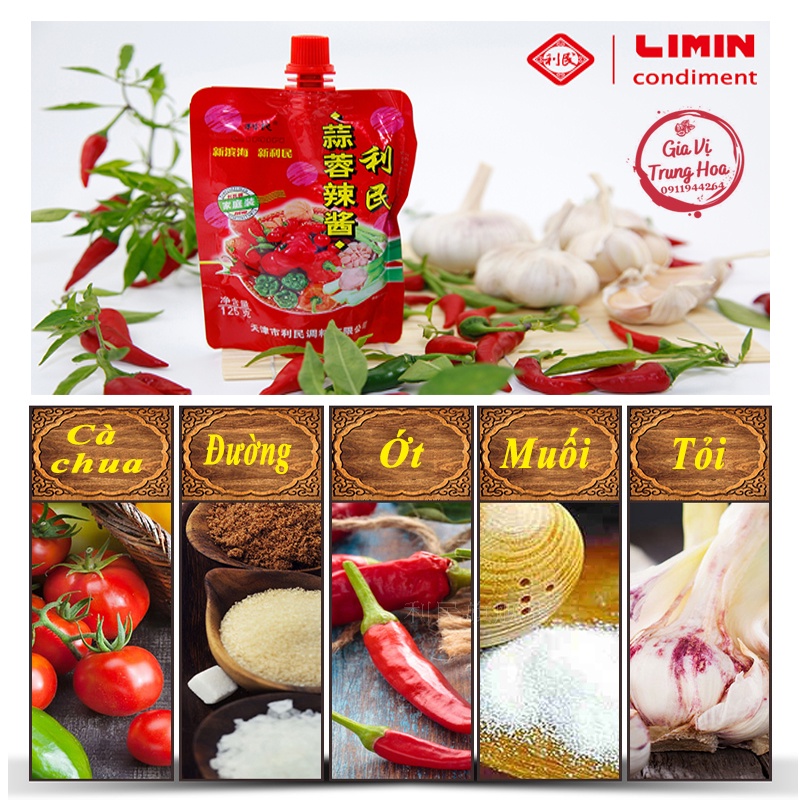 Sốt Chấm Đồ Nướng Tỏi Ớt Limin siêu phê 125g