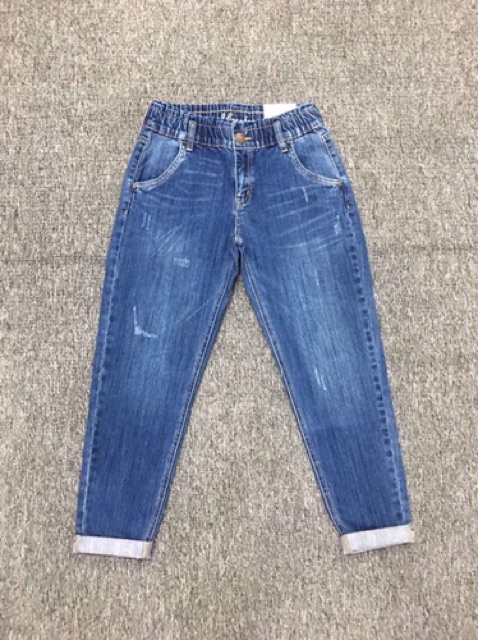 QUẦN JEANS BAGGY LƯNG THUN BẢN LỚN NỮ MỚI BT