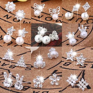 Bông tai đính đá 5 sao Hàn Quốc dễ thương - Bông tai khuyên tai nhỏ xinh xắn - xu hướng thời trang giới trẻ