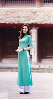 Áo dài lụa cao cấp kèm quần phi