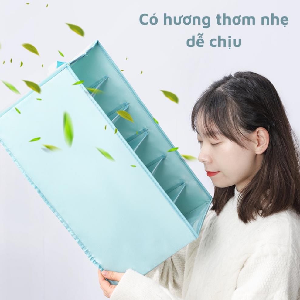 Hộp vải chia 9 ngăn đựng quần jean áo sơ mi thun cộc tay mùa hè đa năng khay túi vải cao cấp sắp xếp gọn gàng /HealHomes