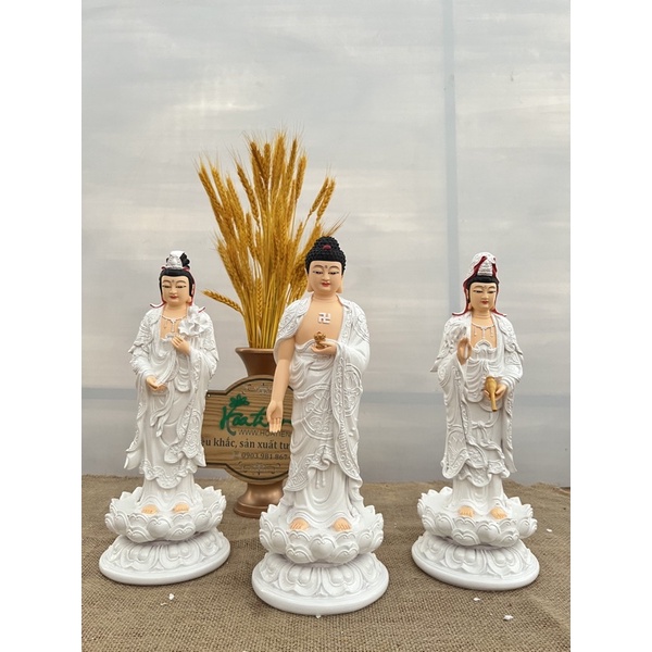 Tây Phương/ Ta Bà Tam Thánh đứng 38cm