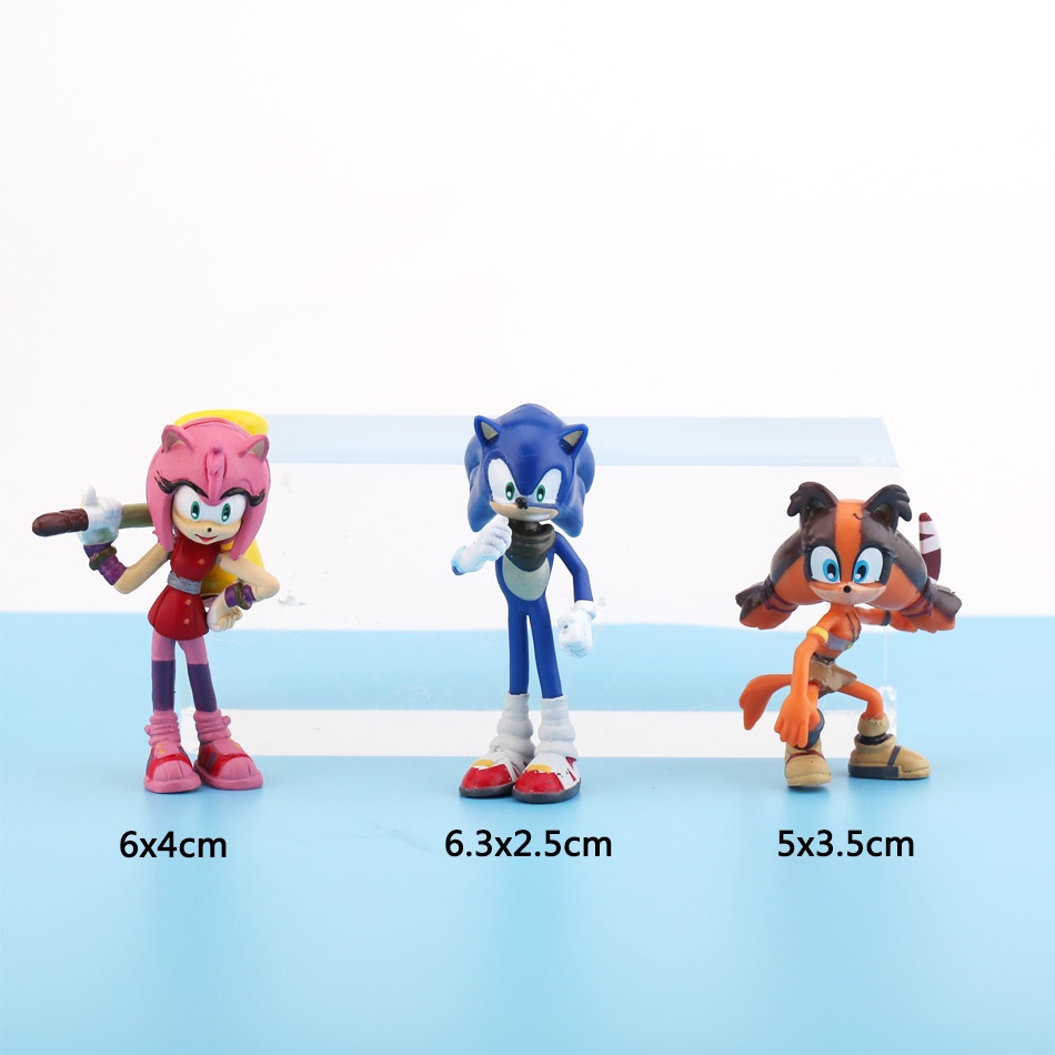 Bộ 06 Mô Hình Nhân Vật Hoạt Hình Nhím Sonic Thần Tốc 7.5cm (Ver2)