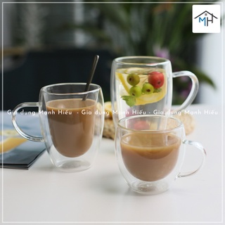 Cốc thủy tinh 2 lớp cách nhiệt