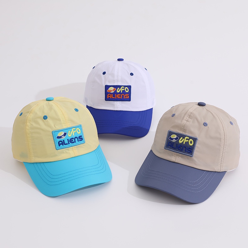 Mũ Lưỡi Trai Mỏng Nhẹ Thoáng Khí Phối Màu Sắc Độc Đáo Thời Trang Mùa Hè Xinh Xắn Cho Bé