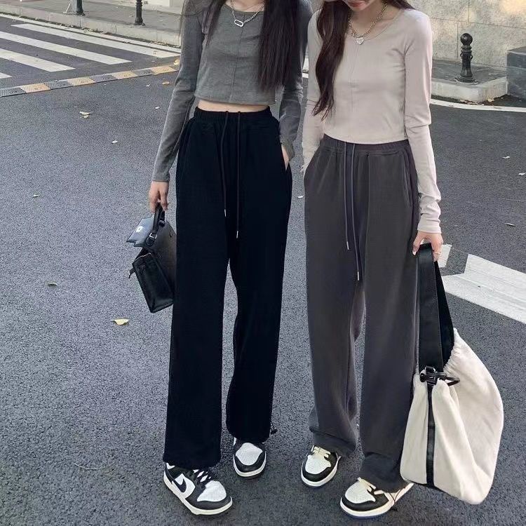 COZOK Quần Thể Thao Lưng Cao Ống Rộng Thời Trang Năng Động