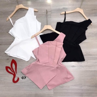Áo lệch vai peplum siêu yêy
