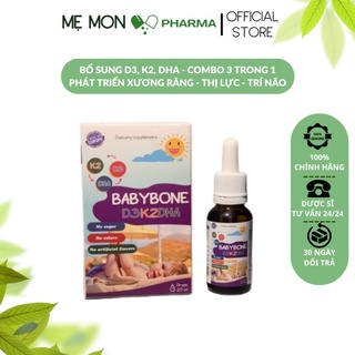 [Chính Hãng] BABYBONE D3K2DHA Bổ Sung Vitamin D3, K2, DHA-> Giúp Bé Phát Triển Toàn Diện,Thông Minh,Cao Lớn (Lọ 20ml)
