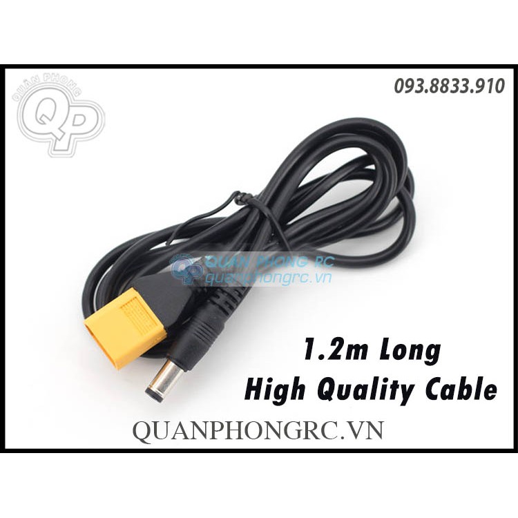 Cáp Nguồn Kính FPV DC 5.5 Male (Đực) - XT60 Male (Đực) Cable For FPV Goggles 1.2 Mét