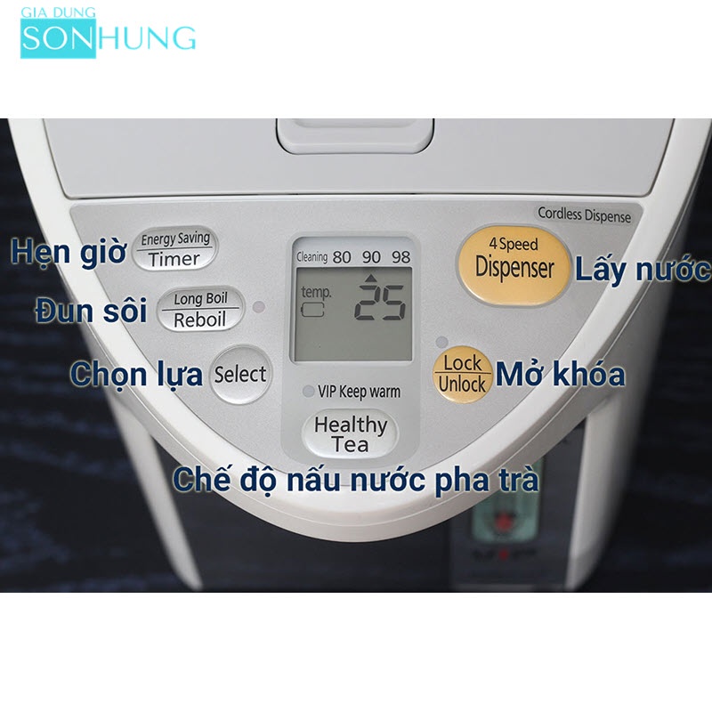 BÌNH THỦY ĐIỆN PANASONIC NC-HU301P DUNG TÍCH 3 LÍT BẢO HÀNH CHÍNH HÃNG 1 NĂM