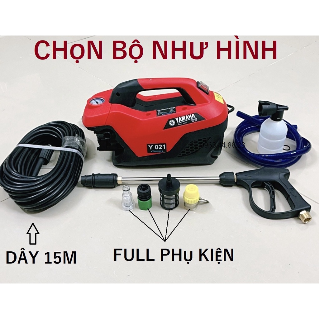[ BH 24 THÁNG ] Máy rửa xe mini I Máy rửa xe cao áp YAMAHA 2800W HA889 - Có áp chống giật - Chống cháy