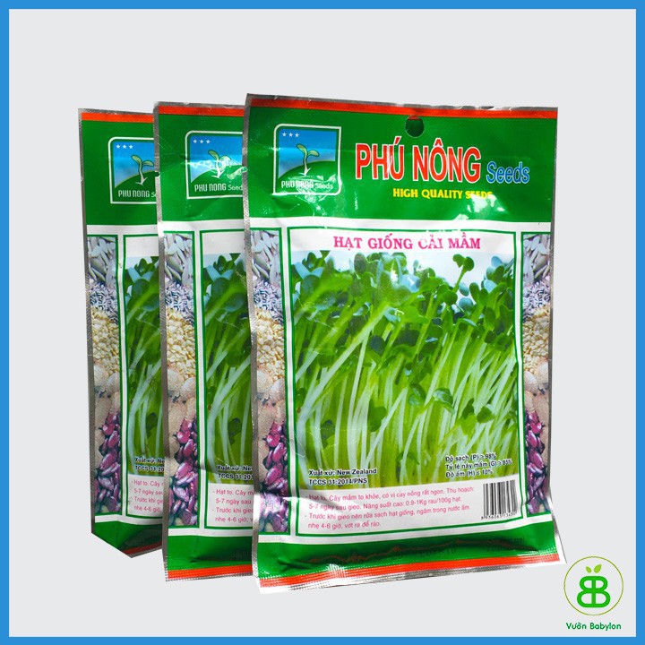 Hạt Giống Rau Mầm Cải Ngọt 50Gr - Hạt Giống Cải Mầm Dinh Dưỡng Cao