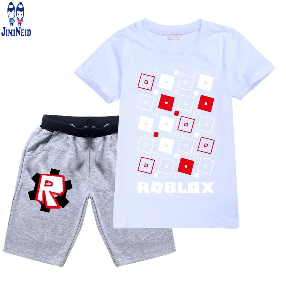 【JD】 New ROBLOX Game Children T-shirt Shorts 2pcs Suits Boys T Shirts Sets Clothes Tops Kids