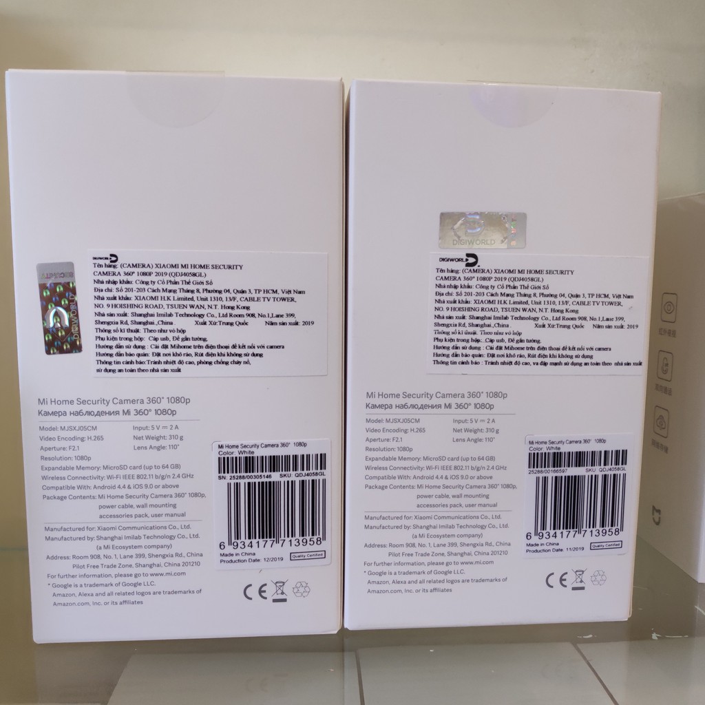 [BẢN QUỐC TẾ] Camera Xiaomi Mija Xoay 360 độ Ip 1080p góc 115 - DIGIWORD phân phối -(Nguyên seal - Không Có Củ sạc) | BigBuy360 - bigbuy360.vn