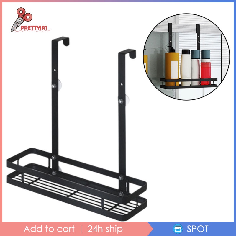 Giá Đỡ Dầu Gội 1 Tầng Màu Đen Prettyia1