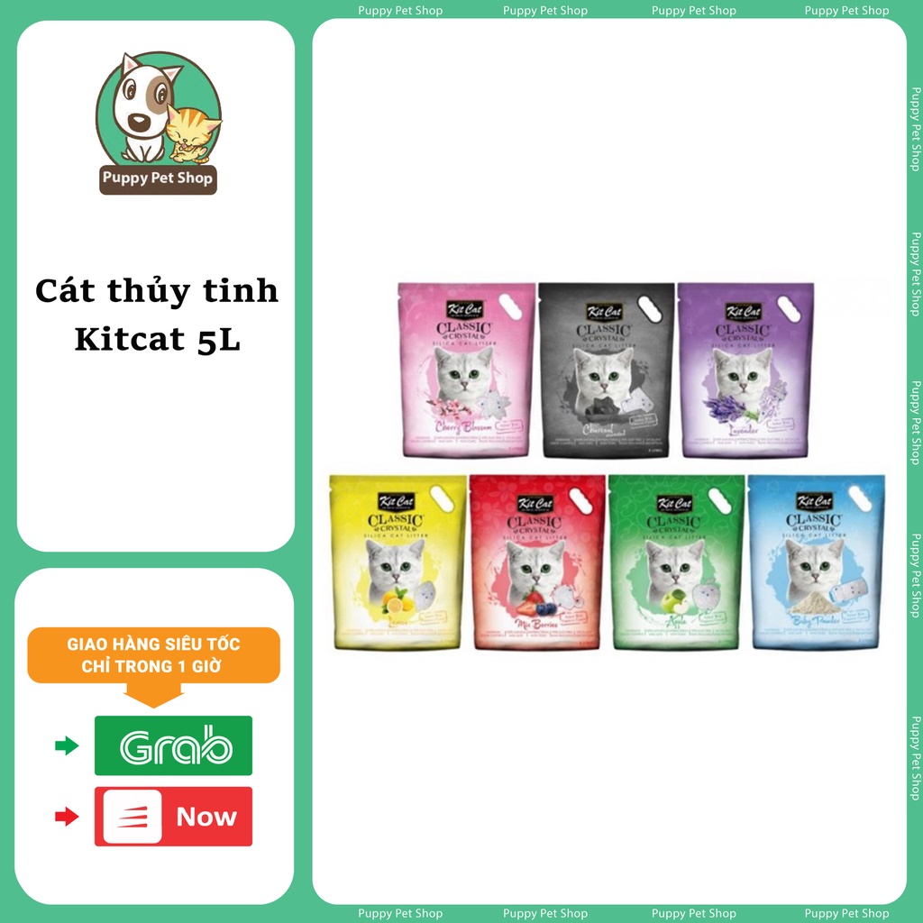 Cát vệ sinh thủy tinh Kitcat cho mèo - 5L