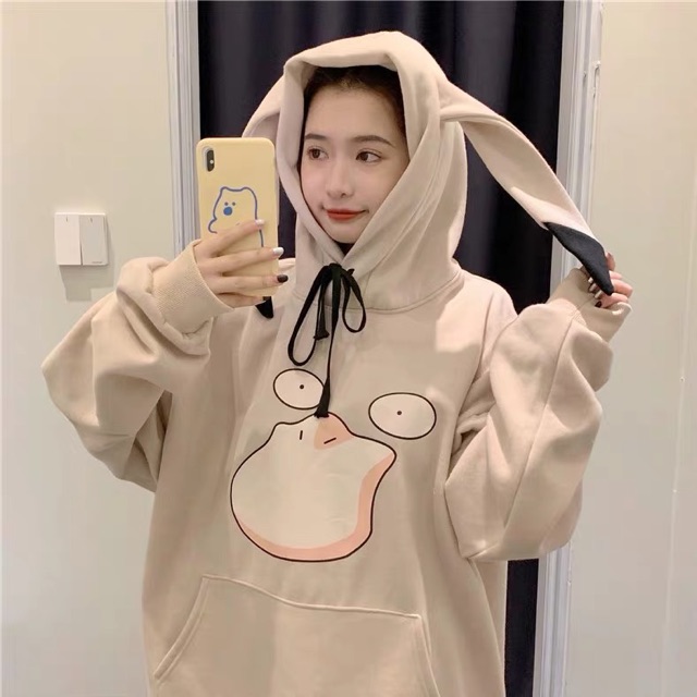 [FREESHIP ĐƠN TỪ 50K] Áo hoodie mũ tai nhiều màu in hình dễ thương KAN1119