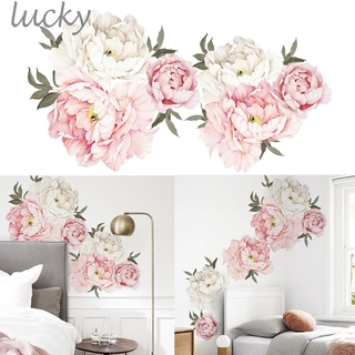 Decal dán tường trang trí hình hoa mẫu đơn thân thiện môi trường